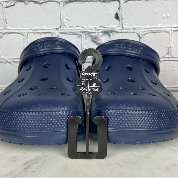 Crocs Classic Adult Unisex Navy Blue Baya Clogs Slip-On Footwear Sz M 11 / W 13 - Picture 9 of 10